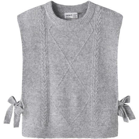 Name It Grey Melange Nkfrianni Strikk Vest
