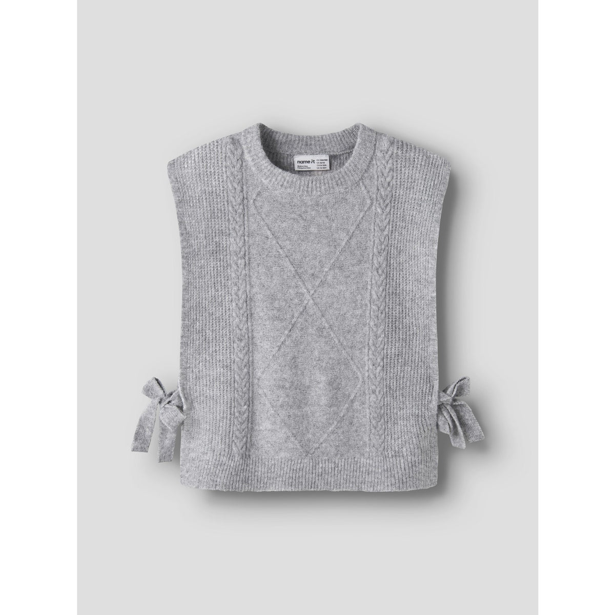 Name It Grey Melange Nkfrianni Strikk Vest
