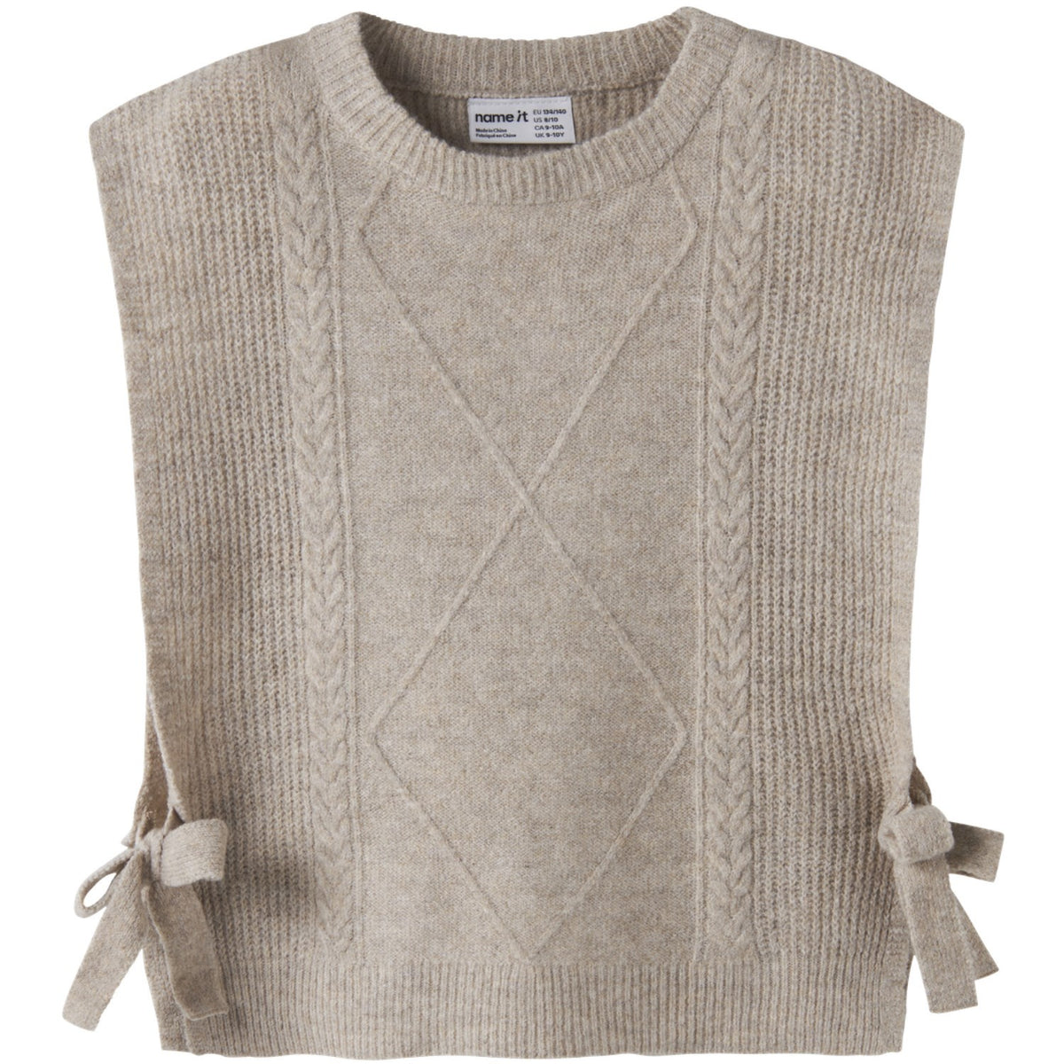 Name It Island Fossil Nkfrianni Strikk Vest