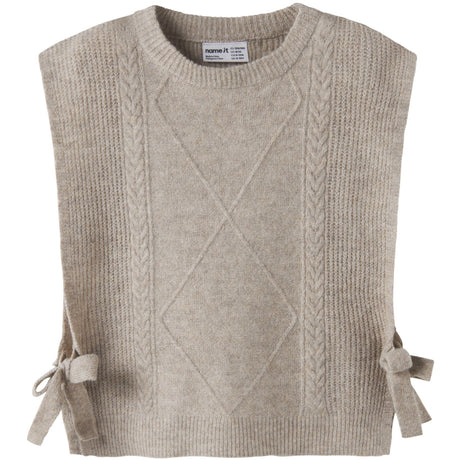 Name It Island Fossil Nkfrianni Strikk Vest