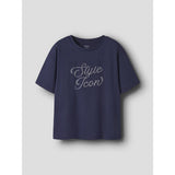 Name It Evening Blue Nkfroda Ss Rlx Topp Eske