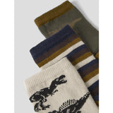 Name It Island Fossil Nmmreg 3-Pakning Strømper
