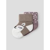 Name It Mauve Shadows Coca Mocha Nbframbi 2-Pakning Frotte Strømper