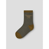 Name It Island Fossil Nmmreg 3-Pakning Strømper