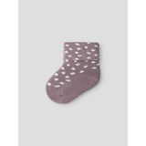 Name It Mauve Shadows Coca Mocha Nbframbi 2-Pakning Frotte Strømper