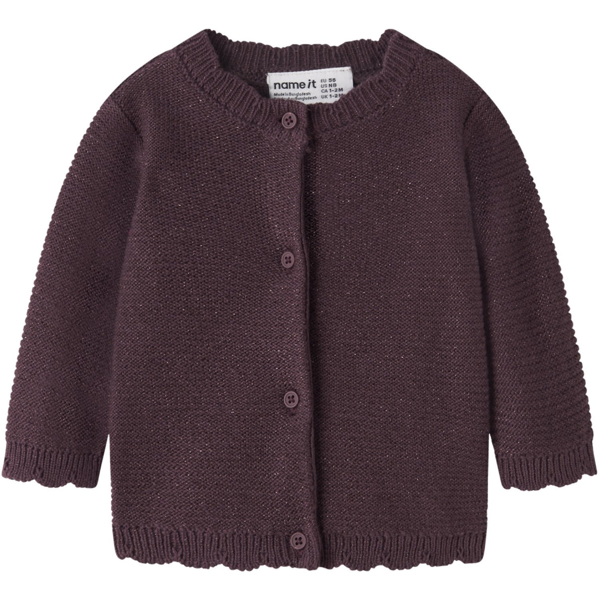 Name It Catawba Grape Tone In Tone Lurex Nbfradia Ls Strikk Card