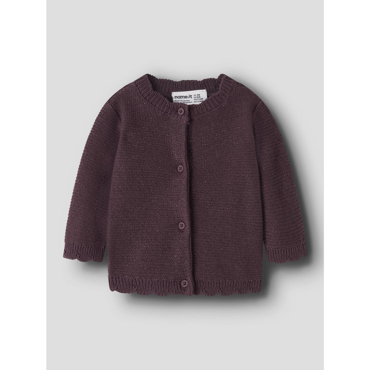 Name It Catawba Grape Tone In Tone Lurex Nbfradia Ls Strikk Card