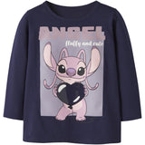 Name It Evening Blue Nmfoda Stitch Ls Nreg Topp Eske Wdi