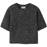 Name It Black Nkfriaglitter Ss Strikk Topp