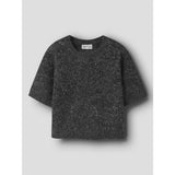 Name It Black Nkfriaglitter Ss Strikk Topp