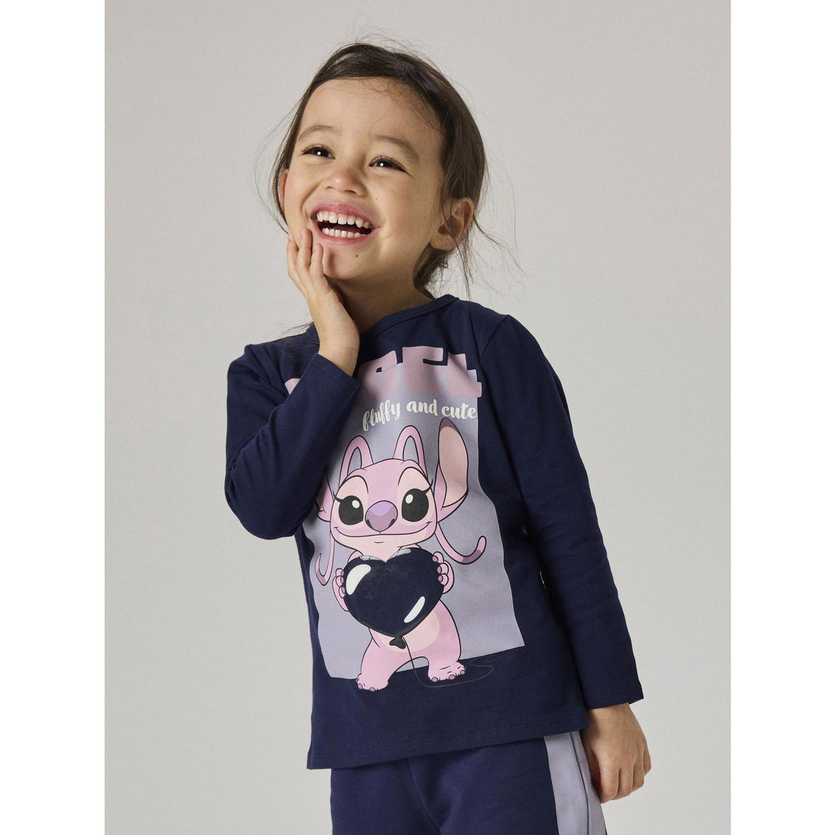 Name It Evening Blue Nmfoda Stitch Ls Nreg Topp Eske Wdi