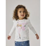Name It Bright White Nmfordi Barbie Ls Topp Eske Mat