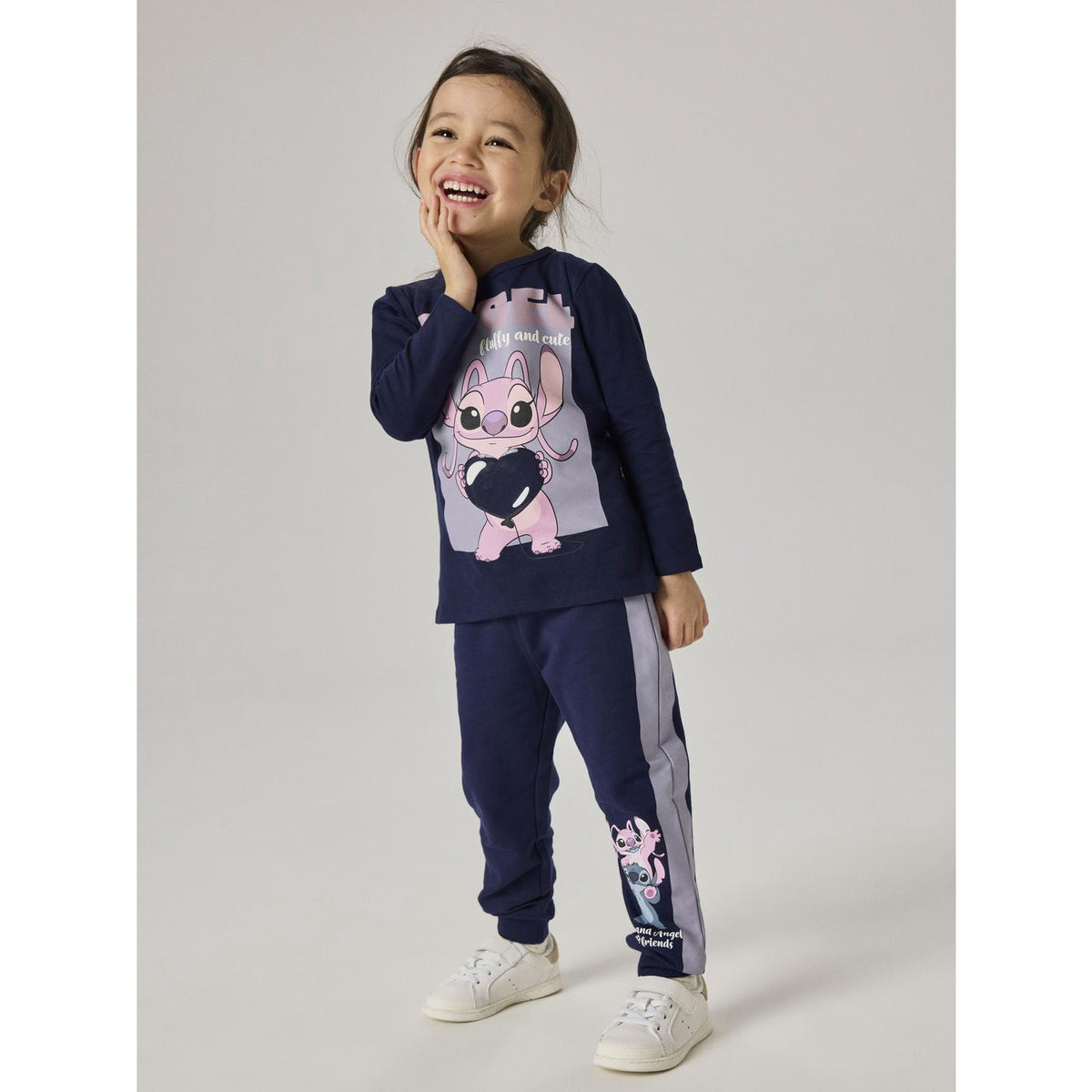 Name It Evening Blue Nmfoda Stitch Ls Nreg Topp Eske Wdi
