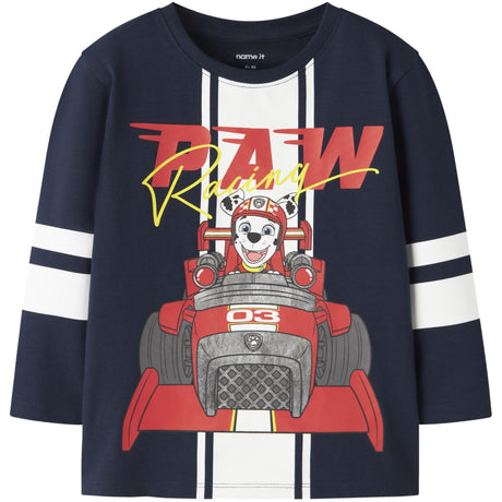 Name It Navy Blazer Nmmoliver Paw Ls Nreg Topp Box Cplg