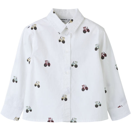 Name It Bright White Nmmractor Ls Skjorte