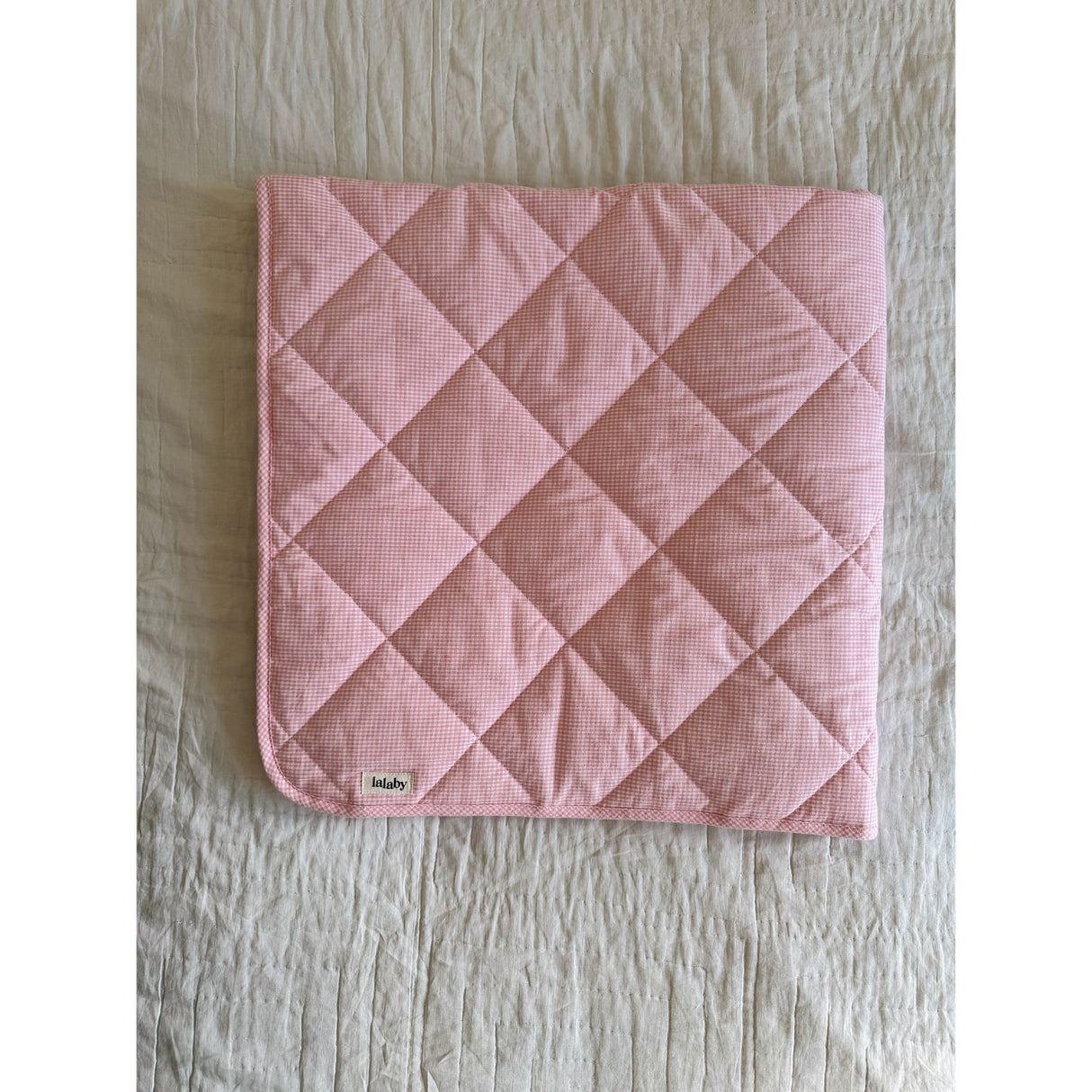 Lalaby Tiny Check Pink Vattert Baby Teppe