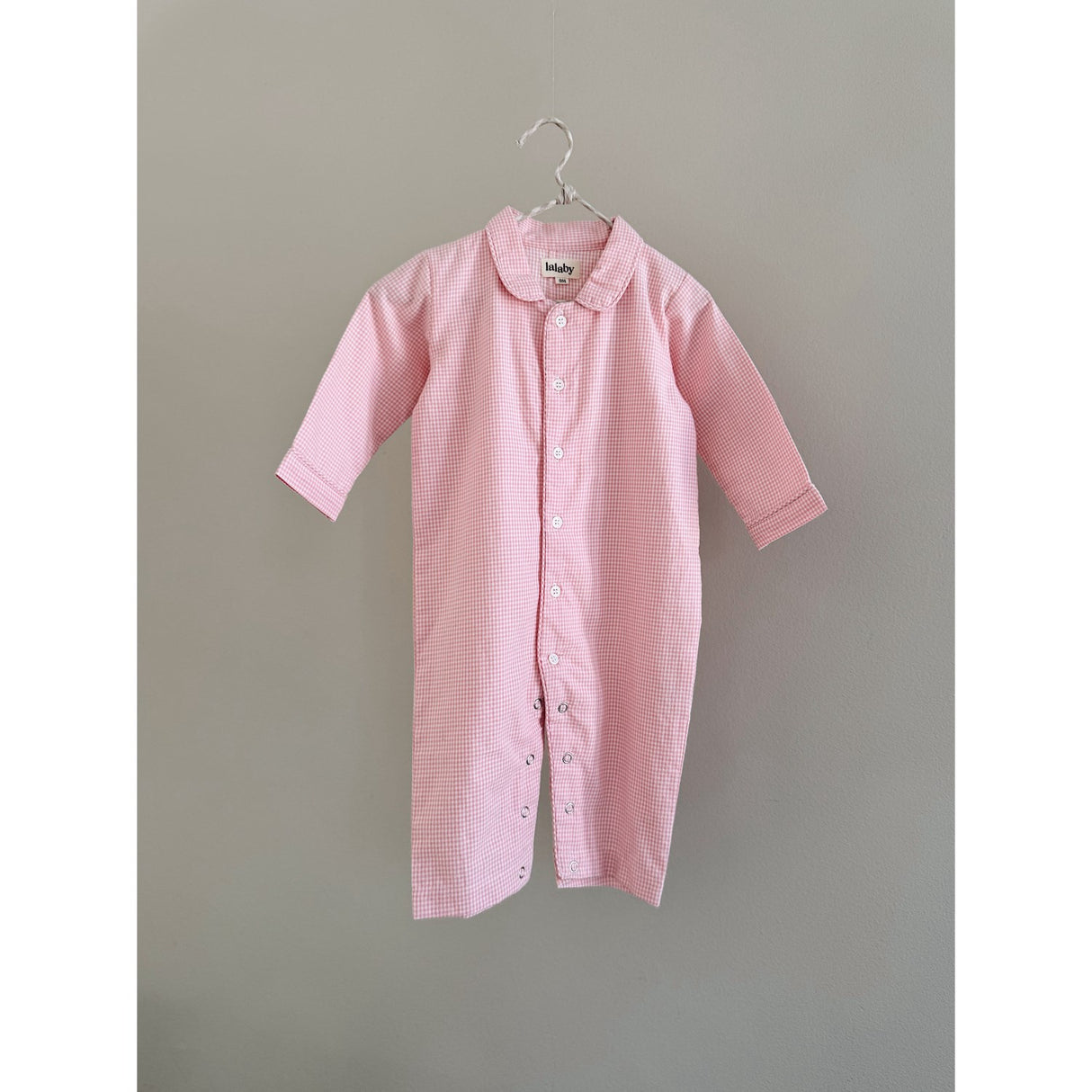 Lalaby Tiny Check Pink Classic Pj Drakt