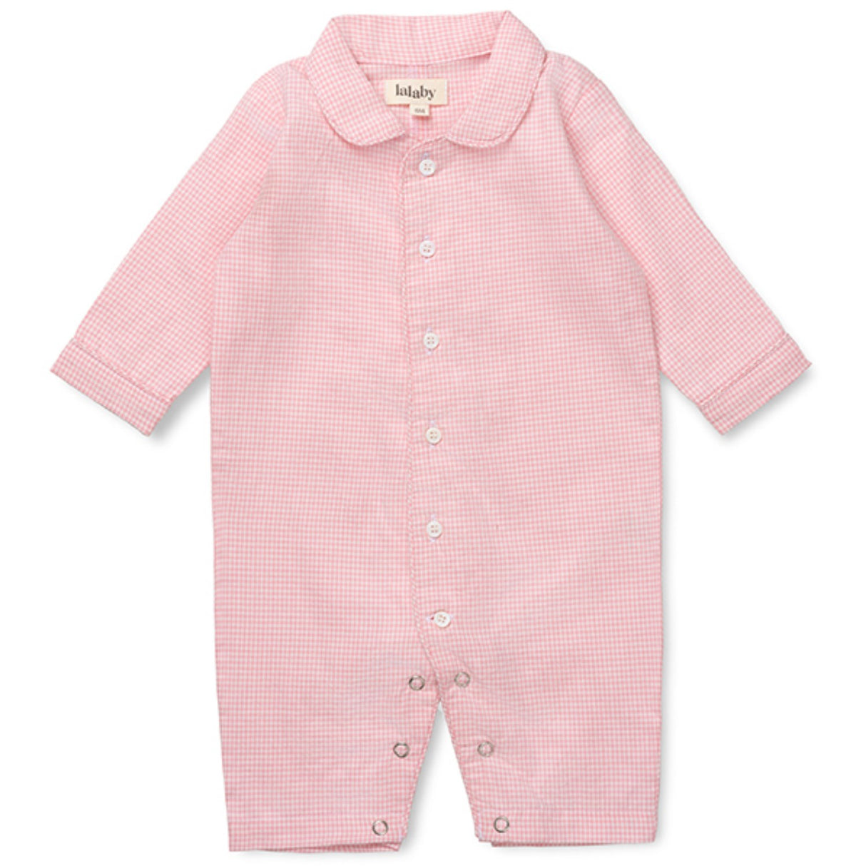 Lalaby Tiny Check Pink Classic Pj Drakt