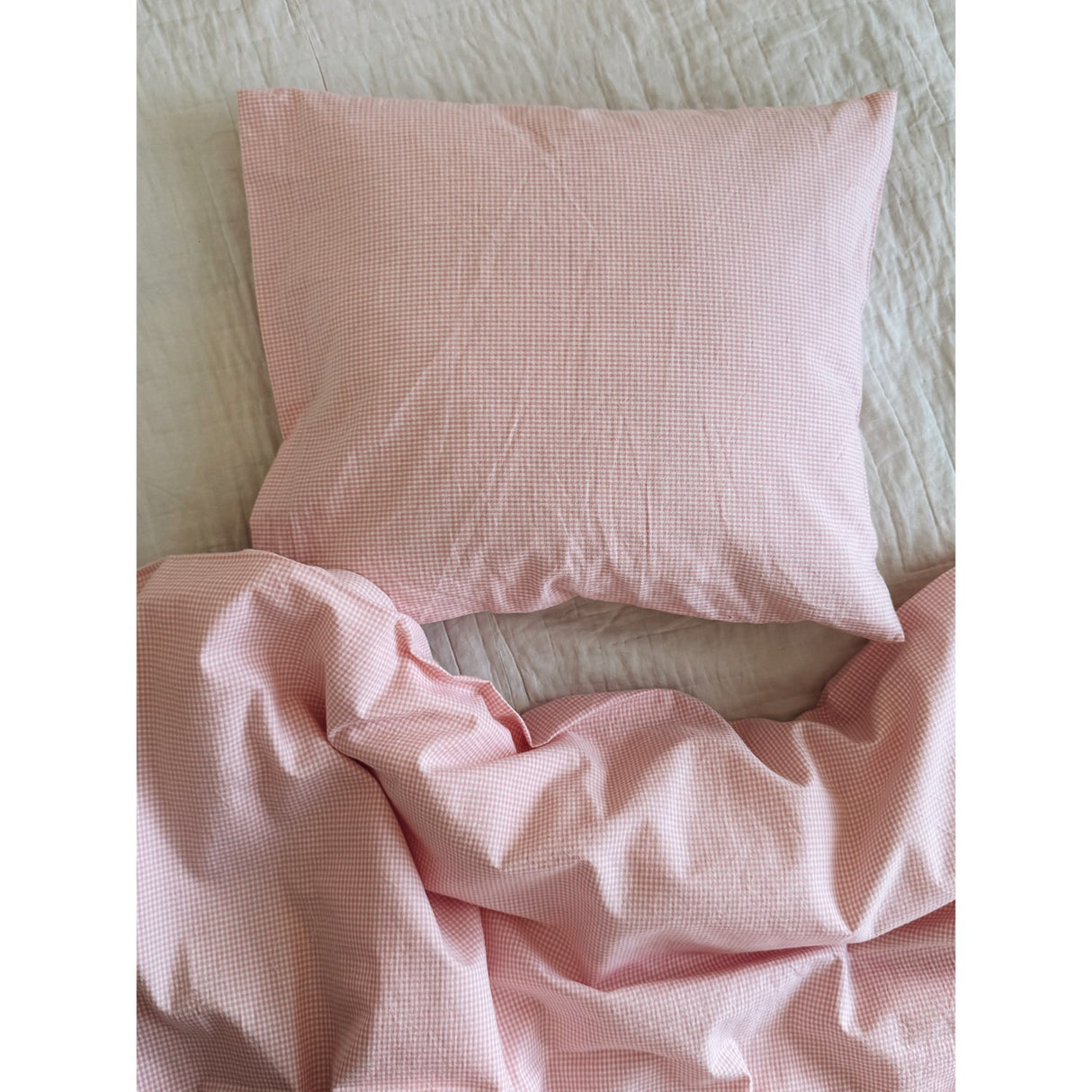 Lalaby Tiny Check Pink Classic Baby Sengetøy