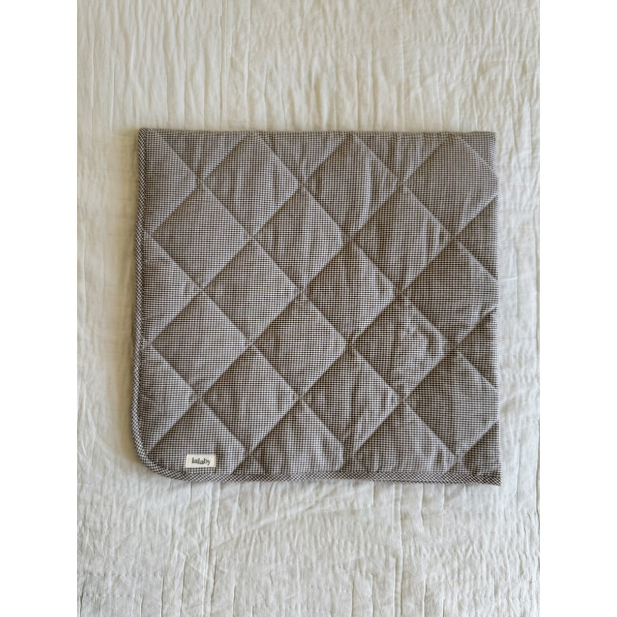 Lalaby Tiny Check Brown Vattert Baby Teppe