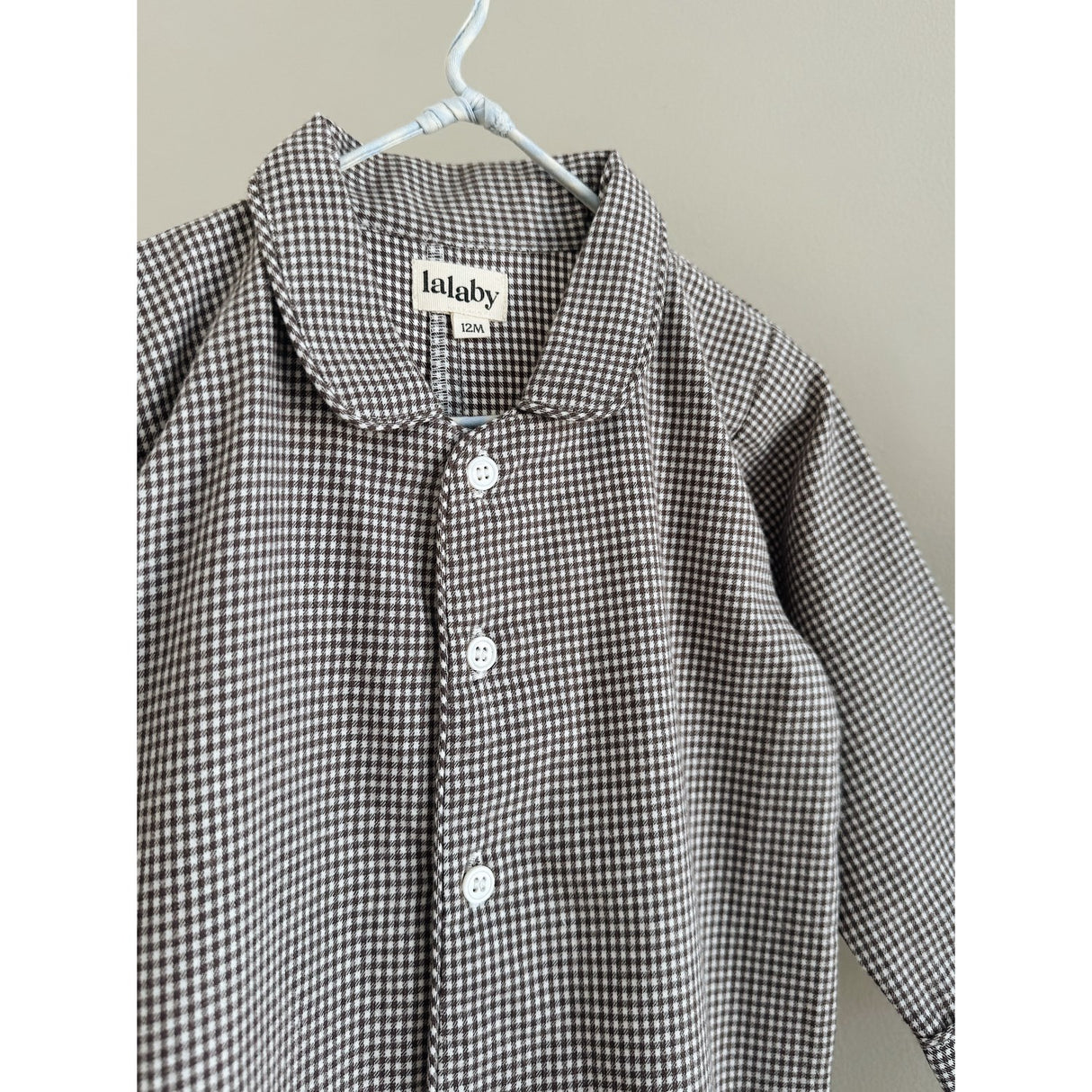 Lalaby Tiny Check Brown Classic Pj Drakt