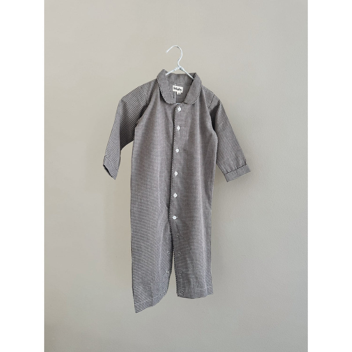 Lalaby Tiny Check Brown Classic Pj Drakt