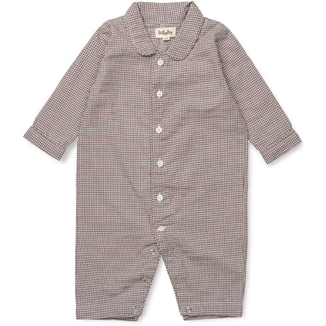 Lalaby Tiny Check Brown Classic Pj Drakt