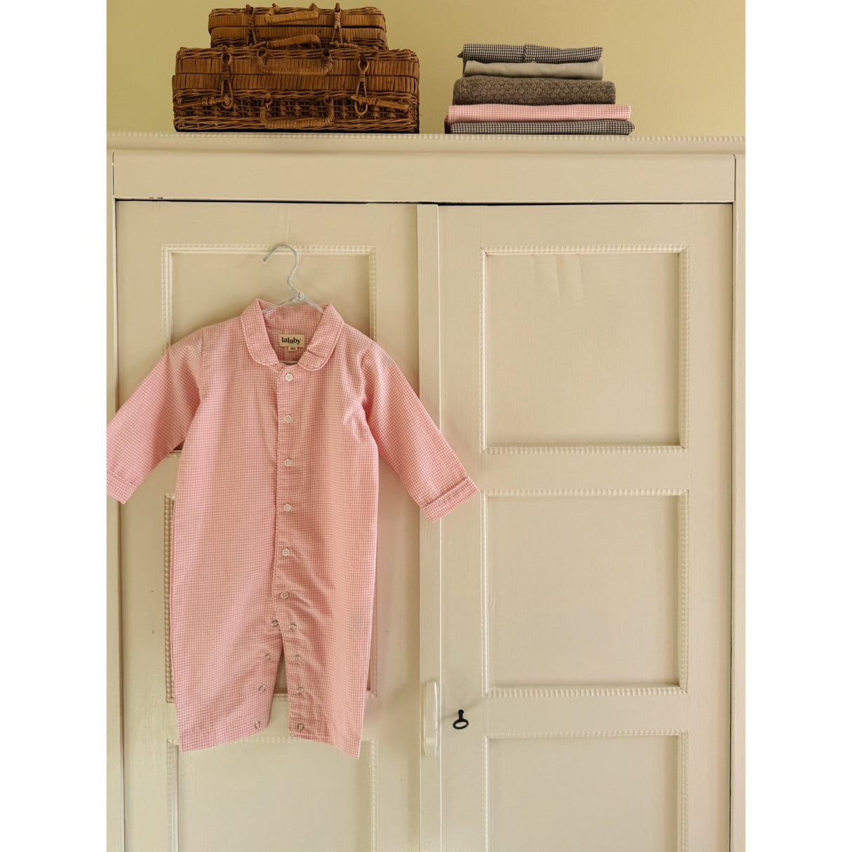 Lalaby Tiny Check Pink Classic Pj Drakt