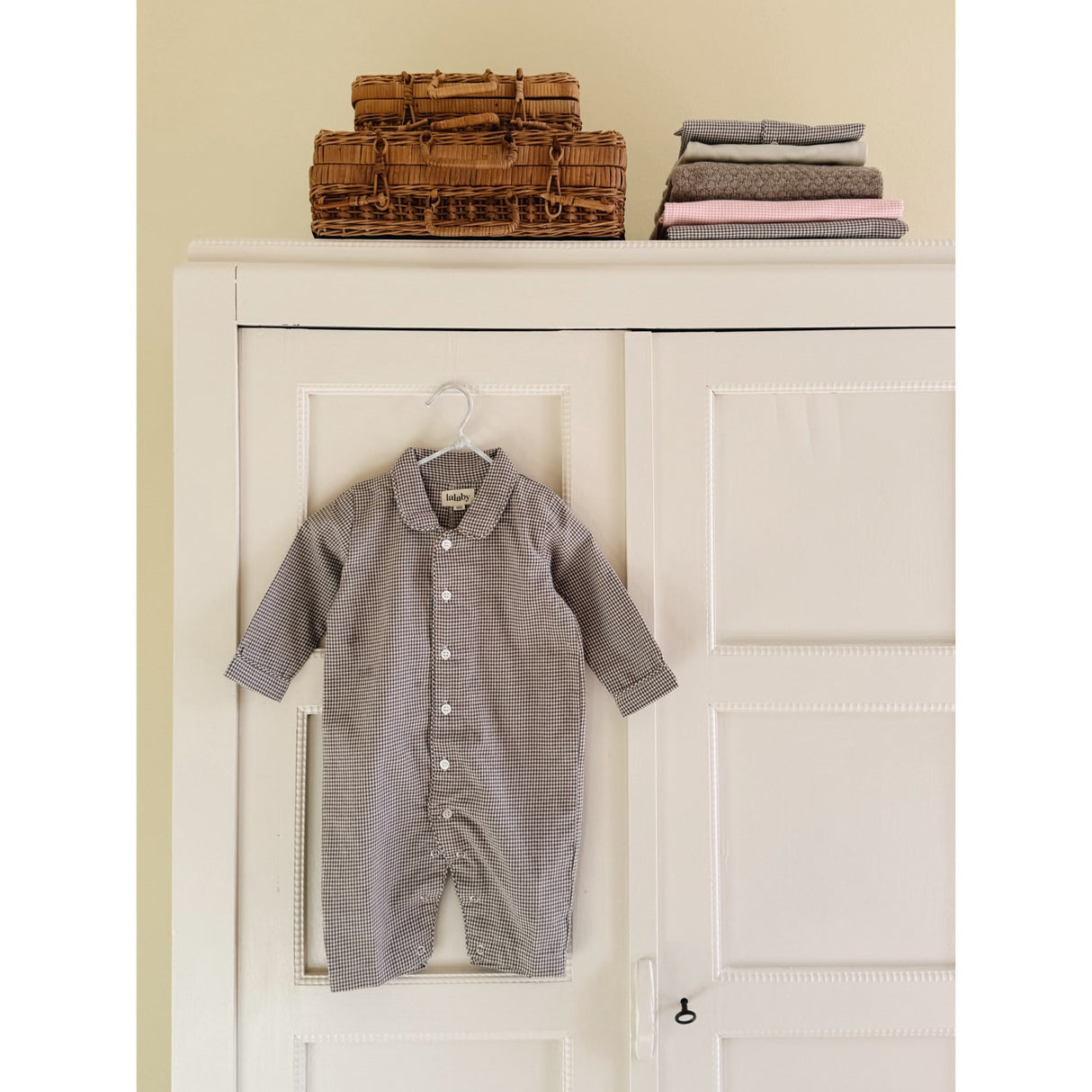 Lalaby Tiny Check Brown Classic Pj Drakt
