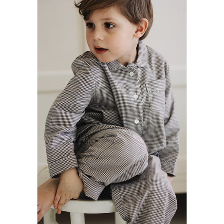 Lalaby Tiny Check Brown Classic Pyjamas
