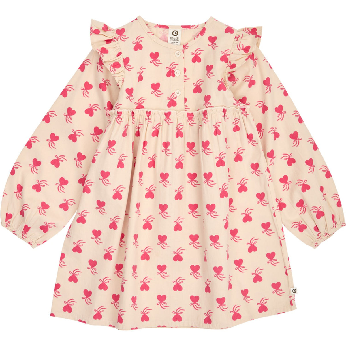 Müsli Oak/ Rouge Red Love Letter L/S Kjole
