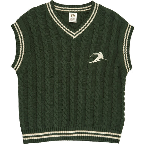 Müsli Forest Green Strikk Cable Vest