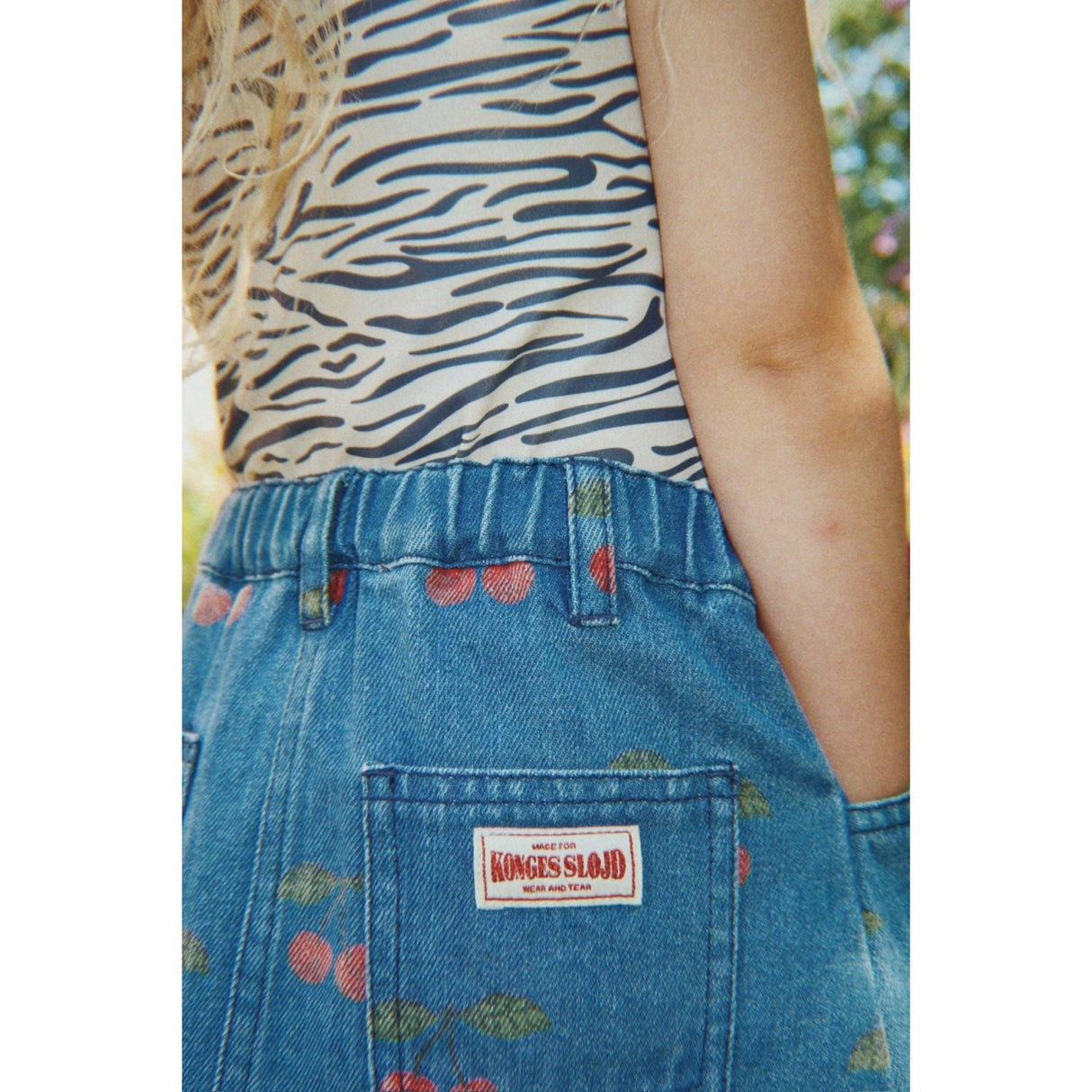 Konges Sløjd Ma Grande Cerise Denim Magot Printed Skjørt Gots