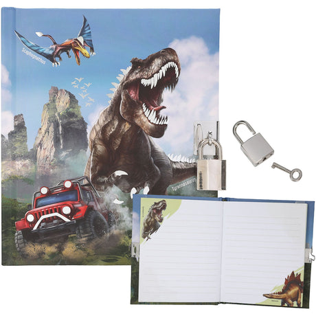 Dino World Dagbok Med Padlock