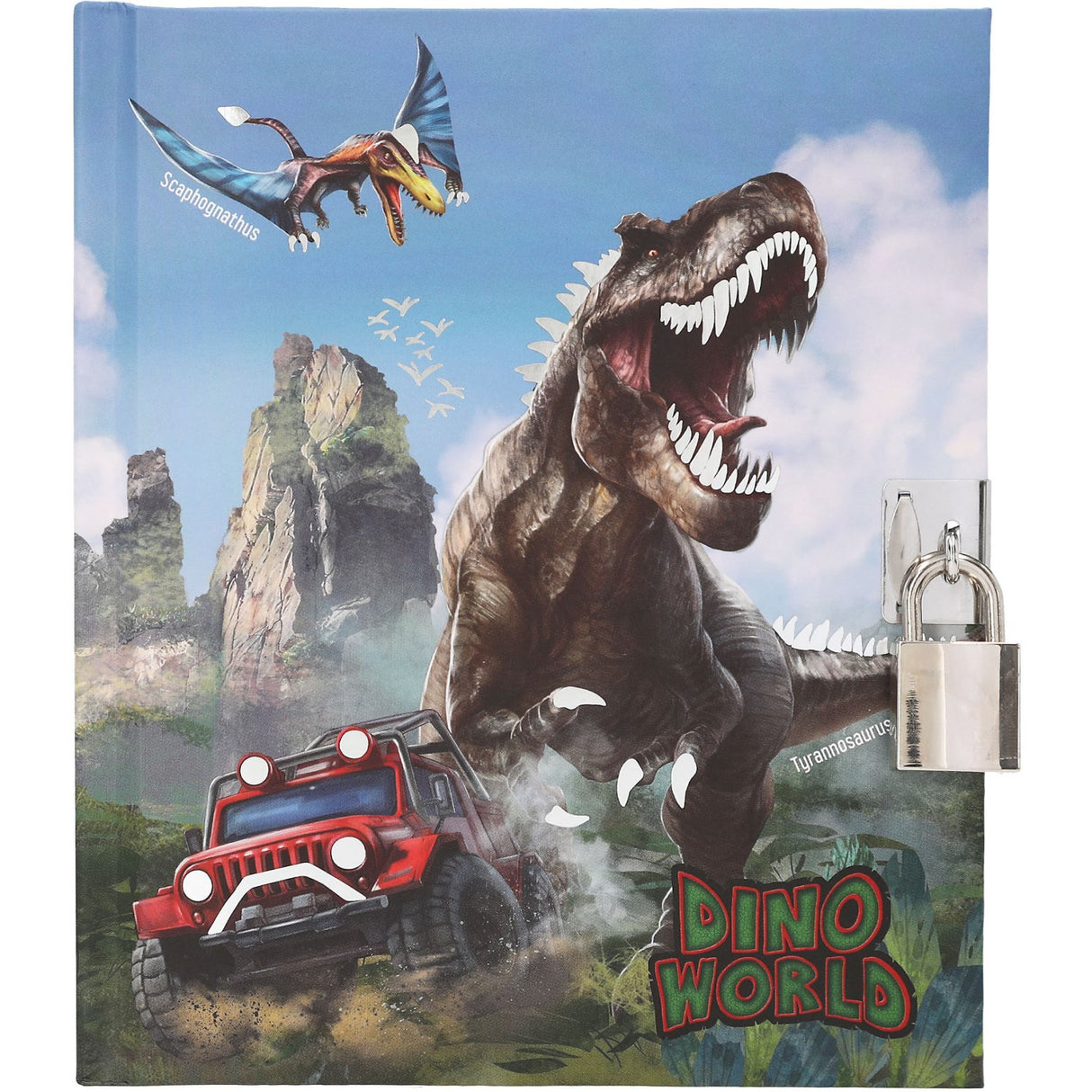 Dino World Dagbok Med Padlock