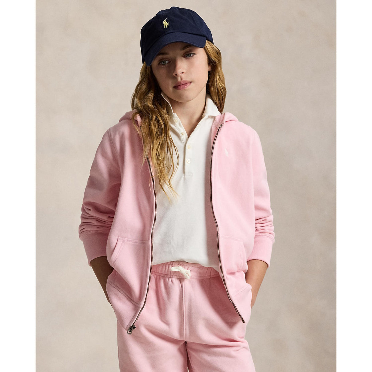 Polo Ralph Lauren Hint Of Pink Full Zip Hettegenser