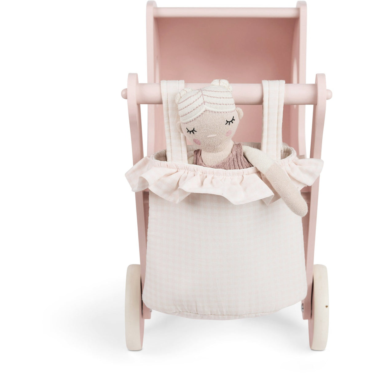Smallstuff Delicate Rose Gingham Veske Til Dukkevogn