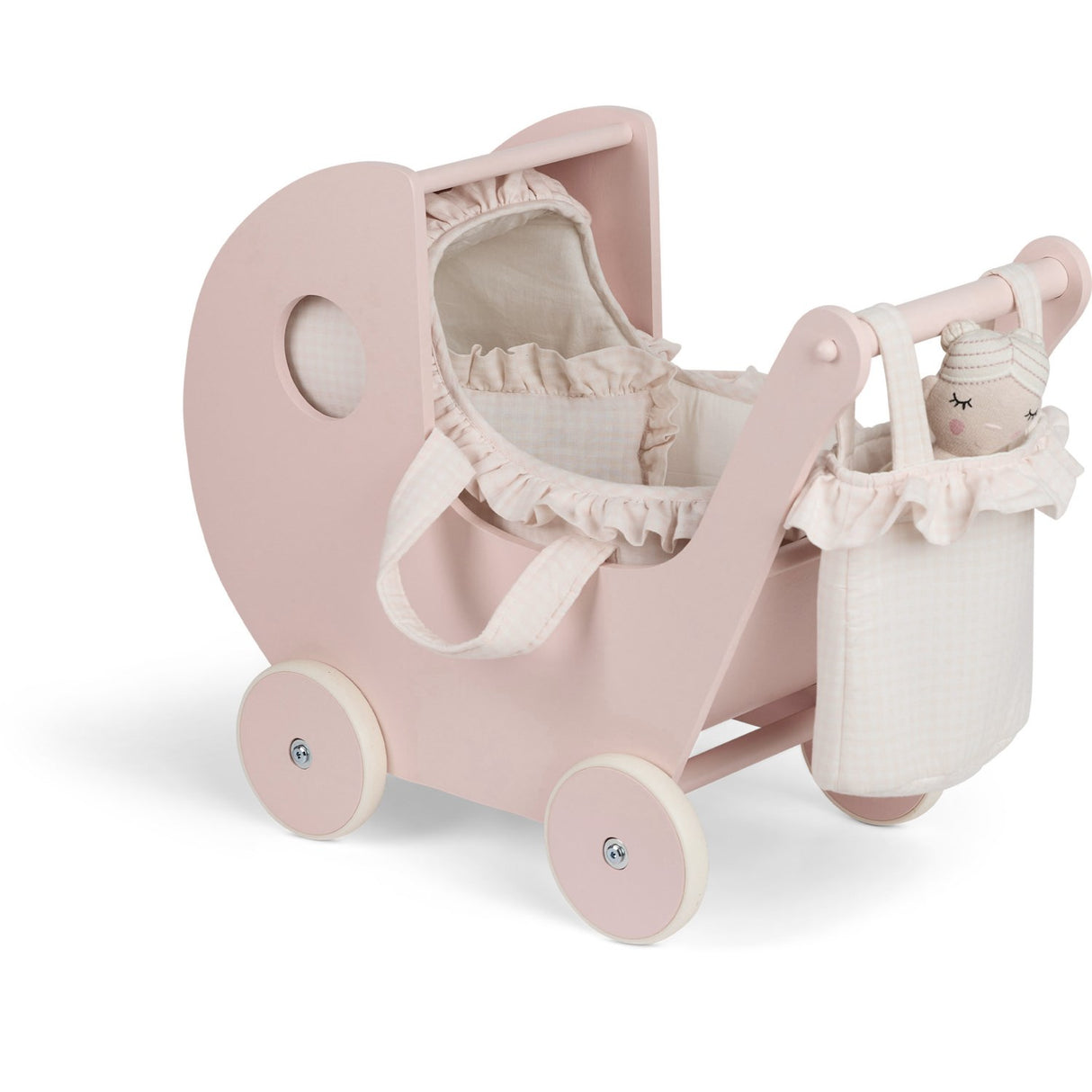 Smallstuff Delicate Rose Gingham Veske Til Dukkevogn