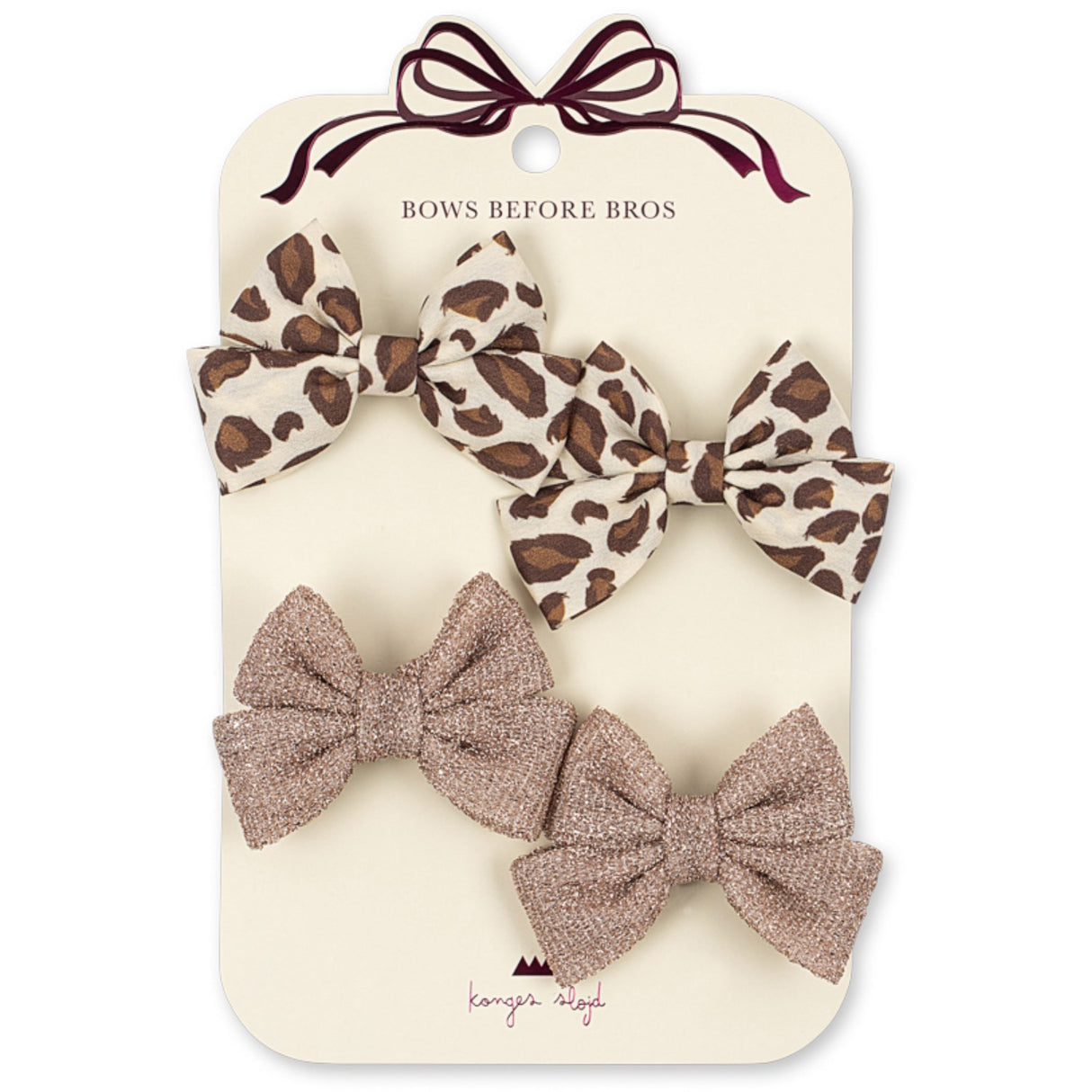 Konges Sløjd Leo/Rose 4 Pakke Bue Hair Clip