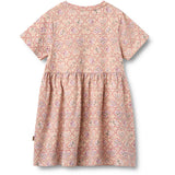Wheat Magenta Heart Flowers Jersey Kjole S/S Anna