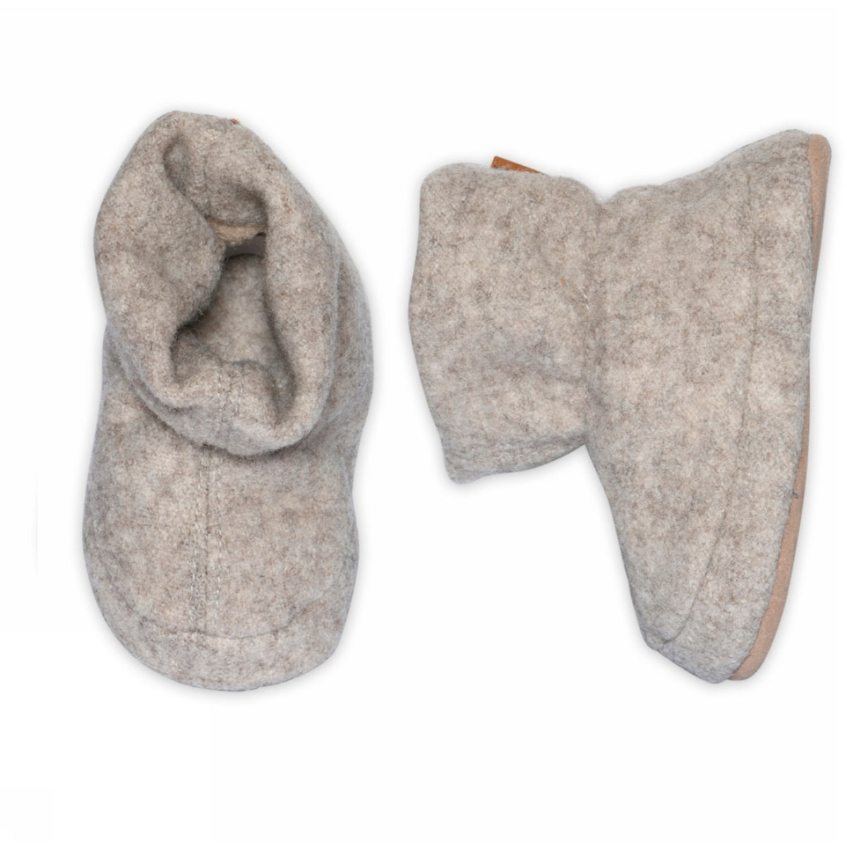 MELTON Beige Melange Wolly Tekstil Tøfler