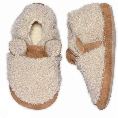 MELTON Oxford Tan Fuzzy Teddybjørn Tøfler