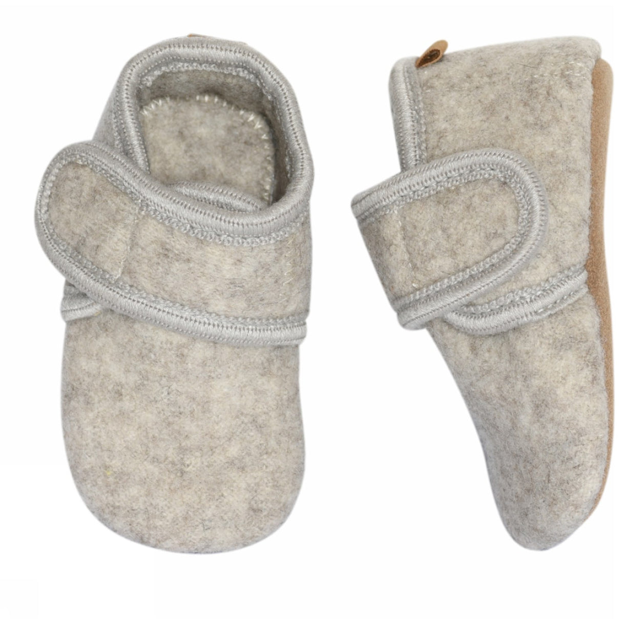 MELTON Ull Tøfler Classic Beige Melange