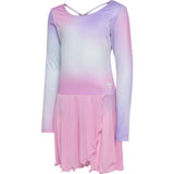Hummel Pastel Lavender Jr Gradient Skirty Gymnastikk Dragt L/S