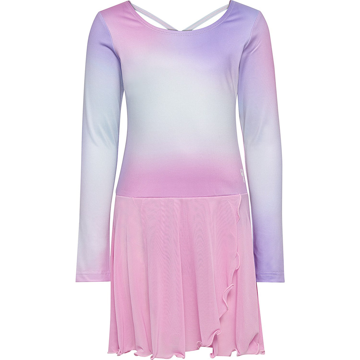 Hummel Pastel Lavender Jr Gradient Skirty Gymnastikk Dragt L/S