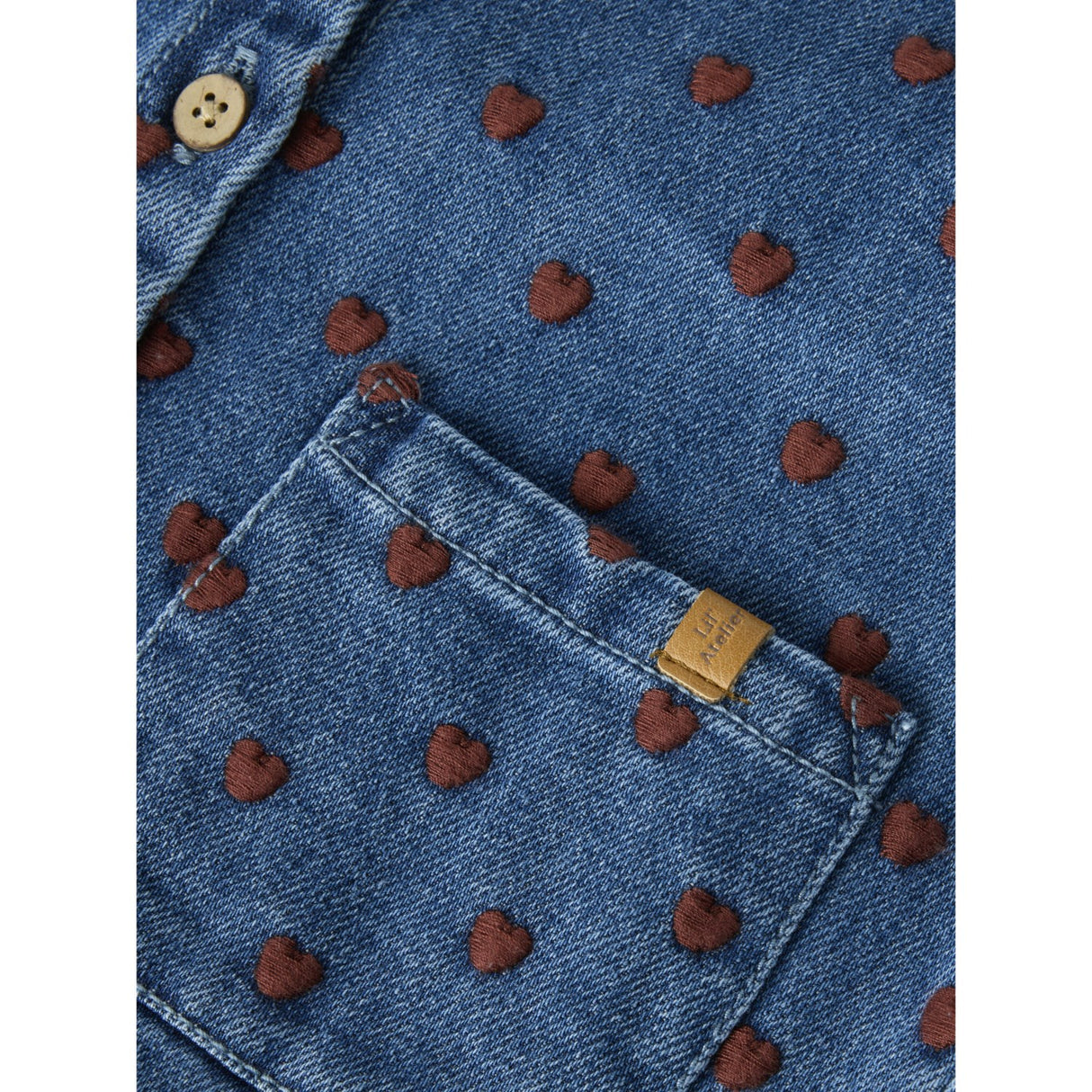 Lil'Atelier Dark Blue Denim Hearts Nmfliva Lea Ls Dnm Jakke 2001-Se Lil