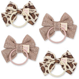 Konges Sløjd Leo/Rose 4 Pakke Bue Hair Elastic