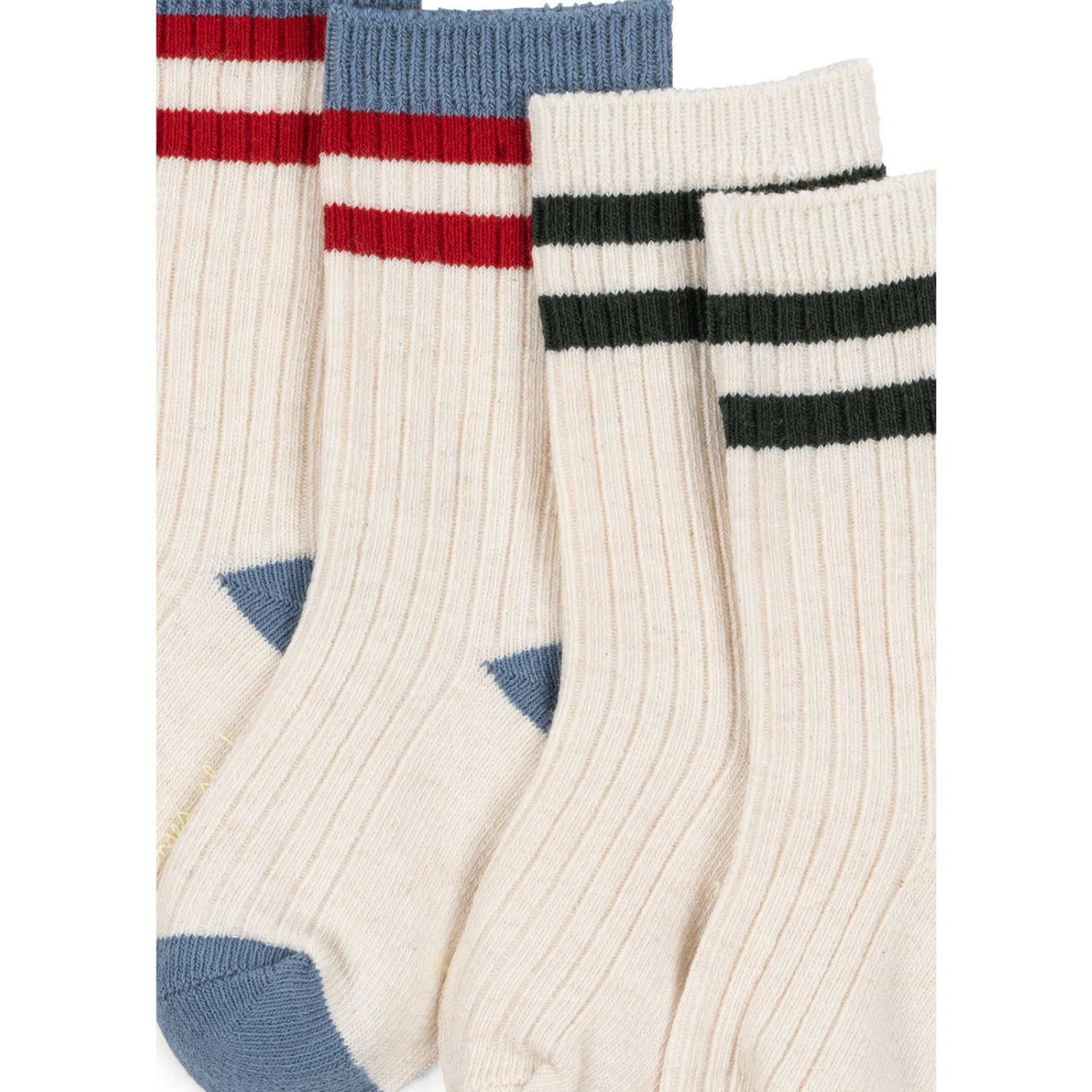 Konges Sløjd Pearl Blue 2 Pakke Rib Strømper