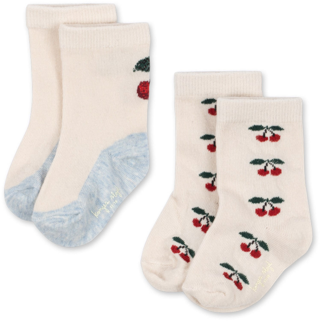 Konges Sløjd Cherry Mix 2 Pakke Jacquard Cherry Strømper