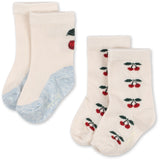 Konges Sløjd Cherry Mix 2 Pakke Jacquard Cherry Strømper